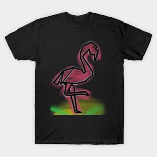 Flamingo auf einem Bein T-Shirt